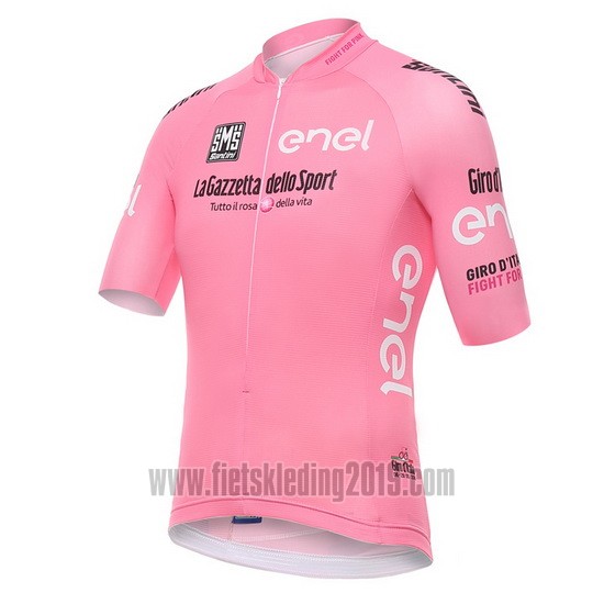 2016 Fietskleding Giro D'italie Fuchsia Korte Mouwen en Koersbroek